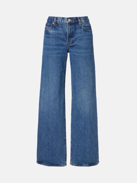 FRAME Bubble mid-rise barrel-leg jeans