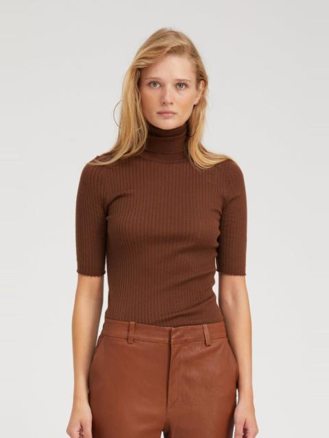 SPRWMN CHOCOLATE CASHMERE TURTLENECK