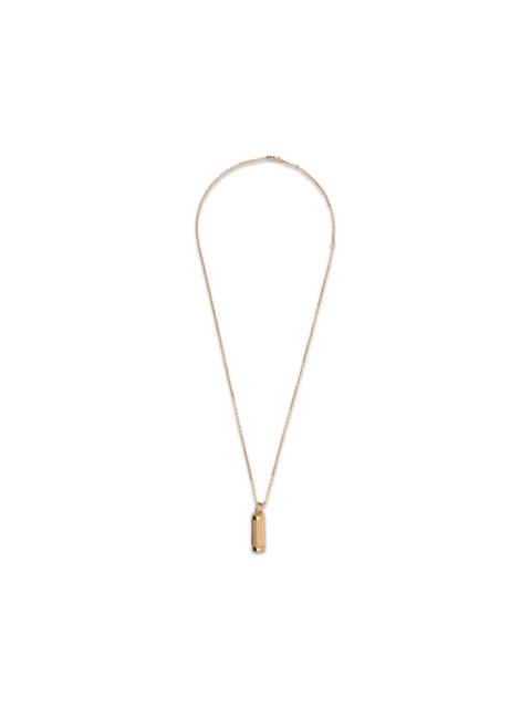 AMI Paris ribbed cylinder-pendant necklace