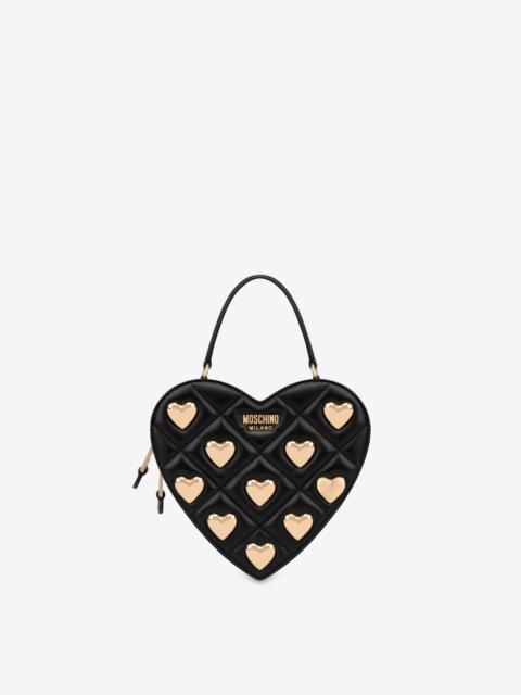 HEART STUDS QUILTED HEART BAG