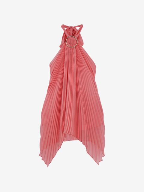 Max Mara pleated halterneck top
