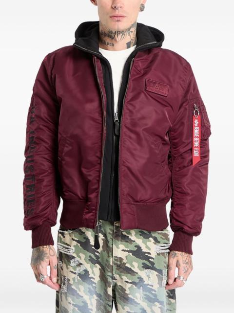 ALPHA INDUSTRIES MA-1 D-Tec sleeve-embroidery jacket
