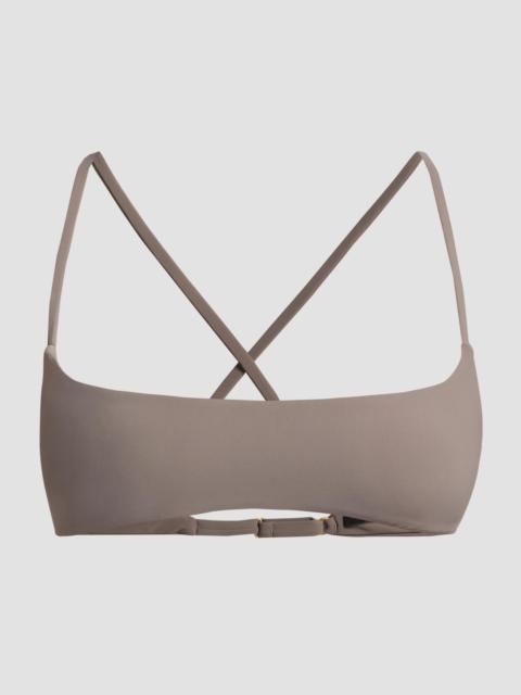 KIKI DE MONTPARNASSE Women's Athletic Cross Back Bikini Top - Smoke