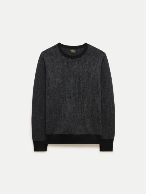 J.CREW Cashmere crewneck sweater in herringbone