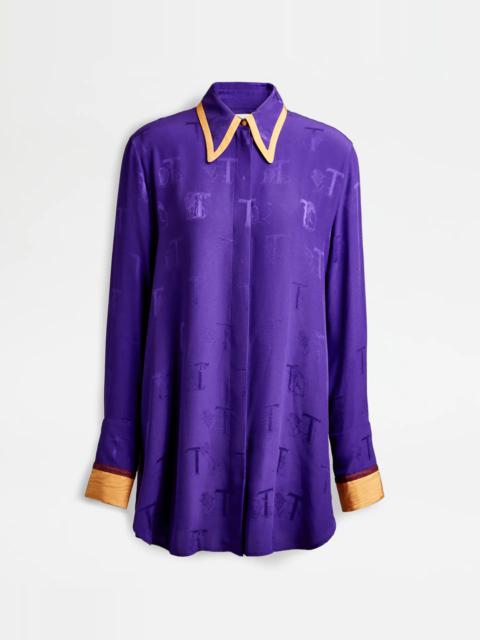 Tod's SHIRT IN SILK - VIOLET