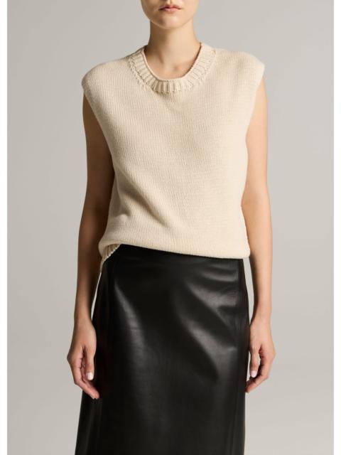 Vince Italian Cotton-Blend Asymmetric Sweater Vest