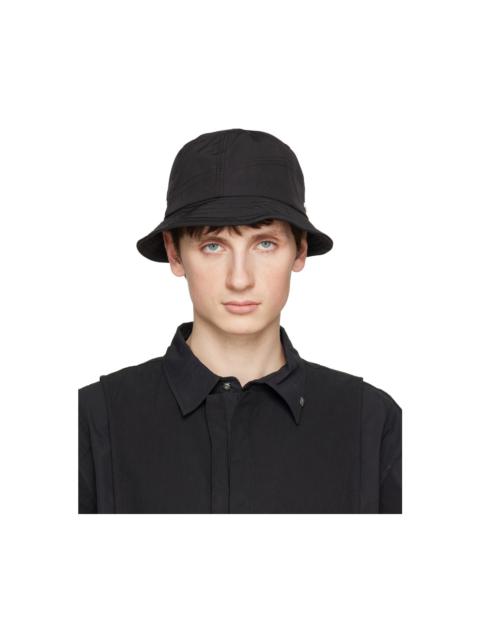 C2H4 Black Curvilinear Bucket Hat