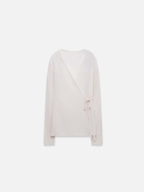 The Elder Statesman PEBBLE BETH WRAP CARDIGAN