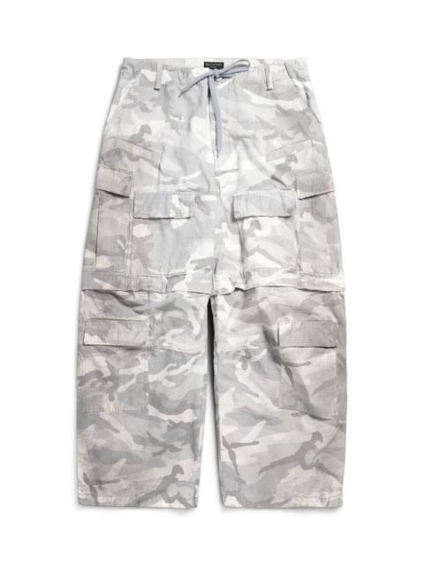 Large Cargo Pants in Light Grey