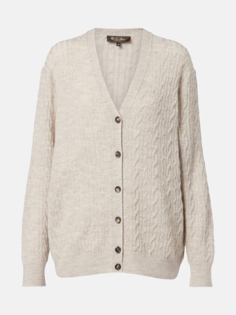 Loro Piana Walnut wool, cashmere, and silk cardigan