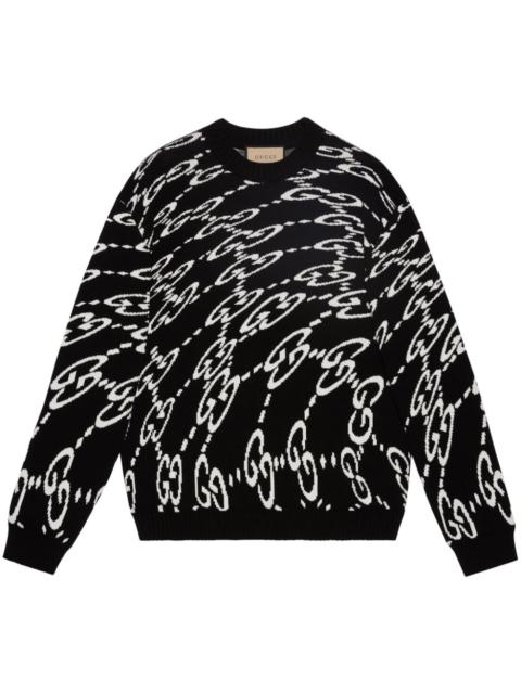 GUCCI wavy GG cotton-piqué sweater
