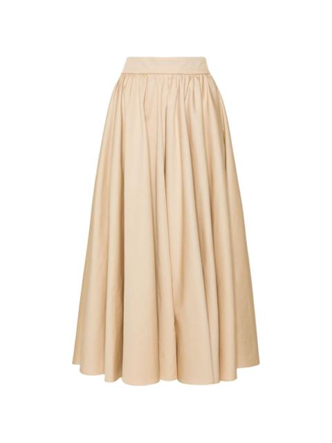 flared cotton maxi skirt