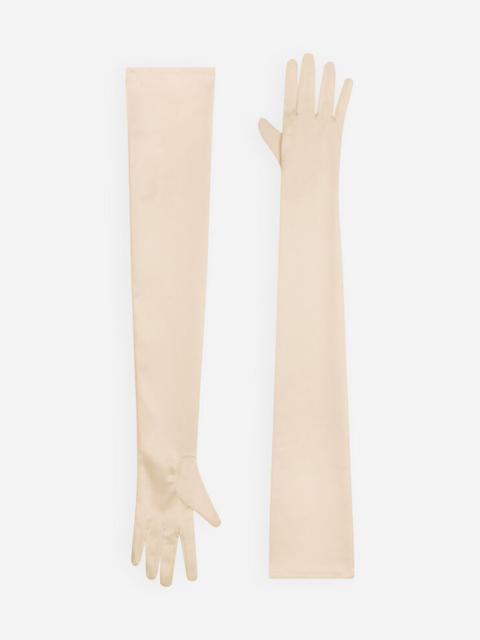 Dolce & Gabbana Long stretch satin gloves
