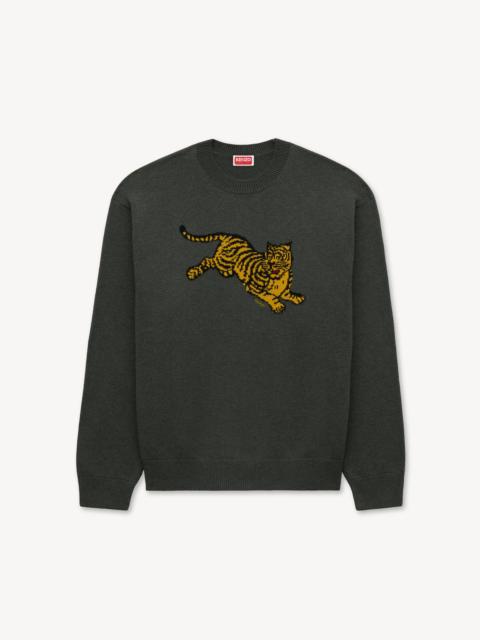 KENZO 'KENZO Jumping Tiger' embroidered jumper in wool cotton