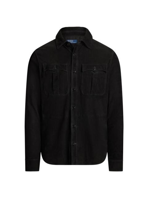 Polo Ralph Lauren Men's Suede Utility Overshirt - Polo Black