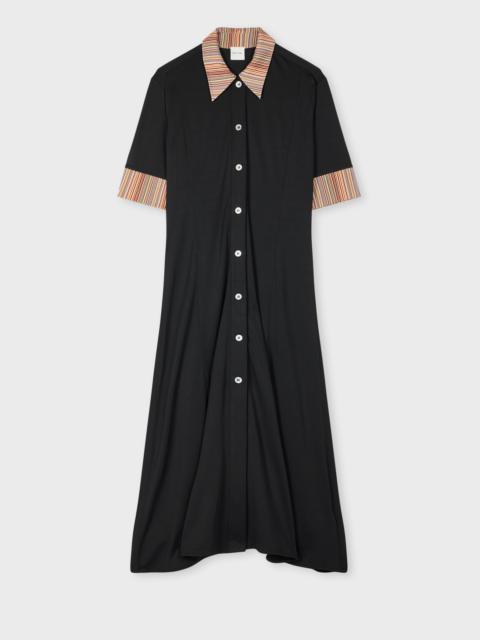 Paul Smith Women's Black 'Signature Stripe' Collar Dress