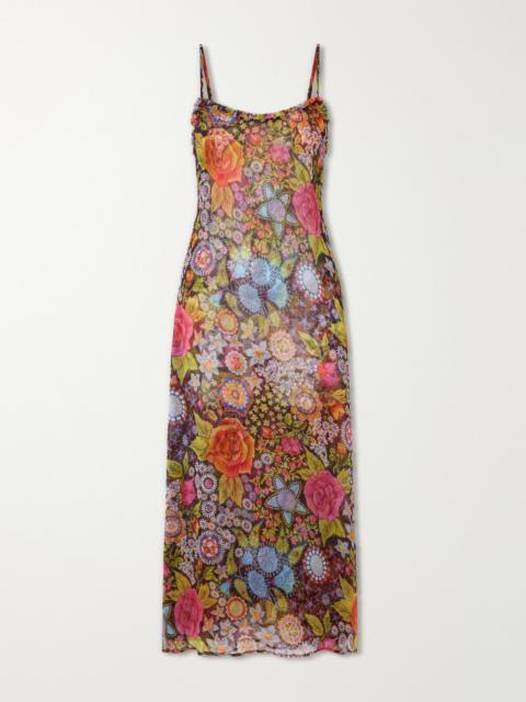 ALIX OF BOHEMIA Athens Bloom Mirage floral-print crepon midi dress Multi