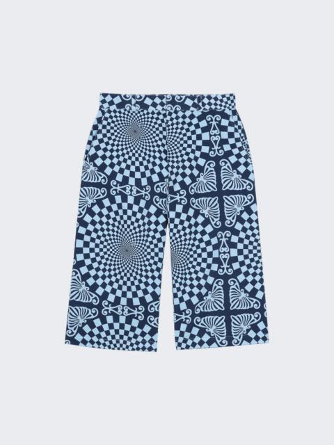 BLUEMARBLE Folk Checkerboard Print Shorts Blue