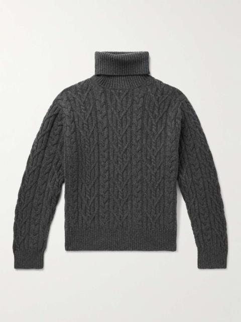 Gio Cable-Knit Cashmere Rollneck Sweater