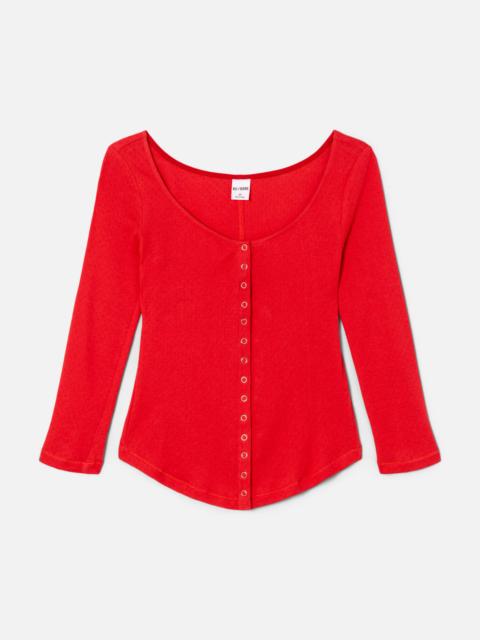 RE/DONE Olivia Top - Heritage Red