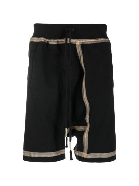 contrast-trim panelled track shorts