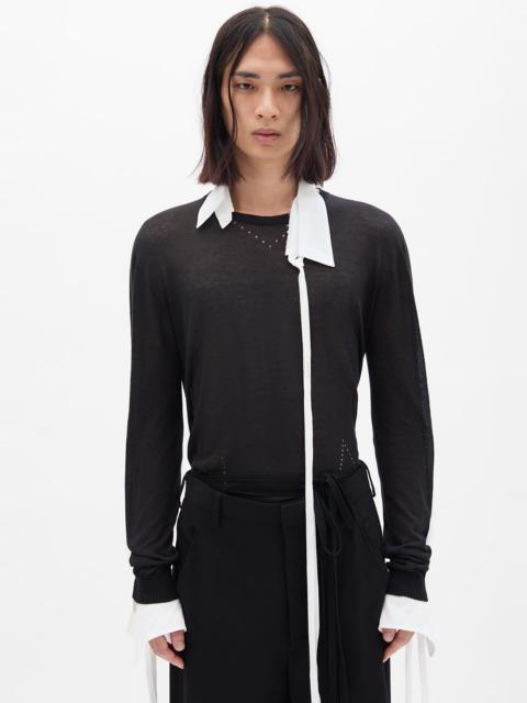 Ann Demeulemeester Jonathan Raw Edge Cut Collar Shirt