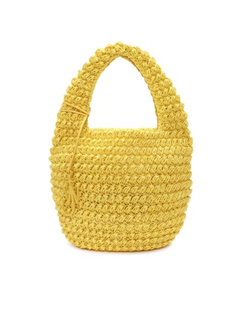large Popcorn crochet-knit tote bag