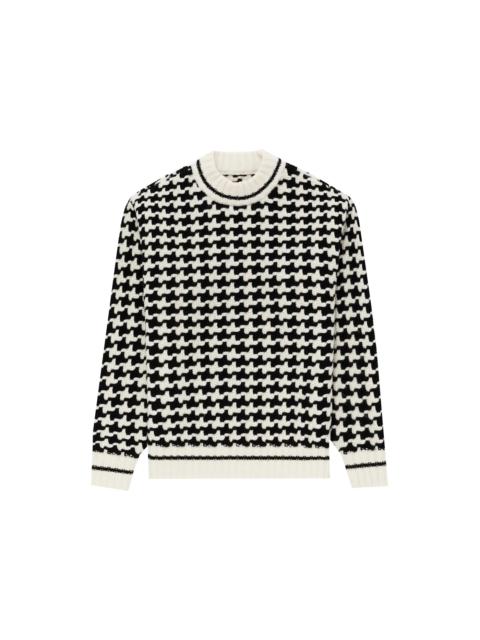 AIMÉ LEON DORE Aime Leon Dore Knit Houndstooth Crewneck Sweater Black/White