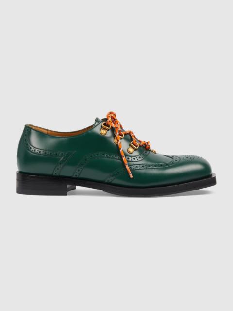 GUCCI Men's lace-up shoe with brogue details