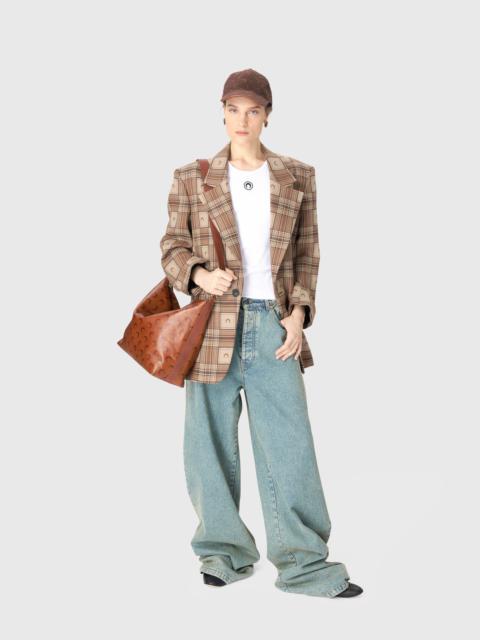 Marine Serre Moon Airbrushed Leather Mail