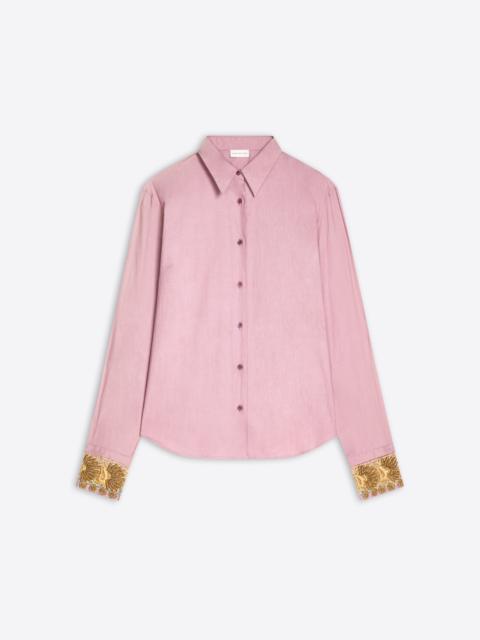 Dries Van Noten EMBROIDERED COTTON POPLIN SHIRT