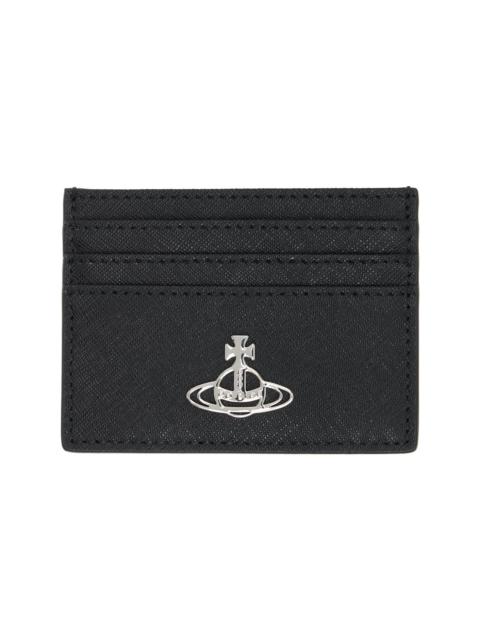 Vivienne Westwood Black Orb Flat Card Holder
