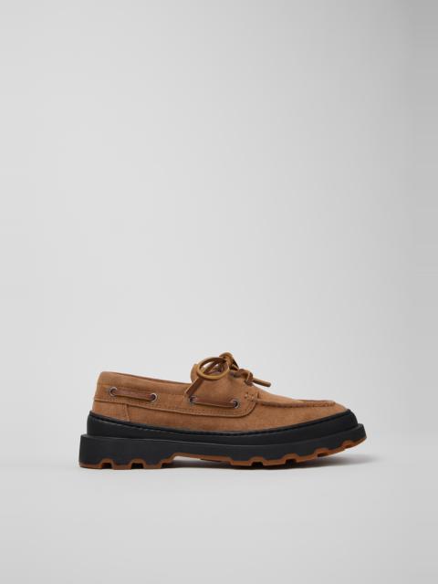 CAMPER Brutus+ Brown Nubuck Shoes for Women.