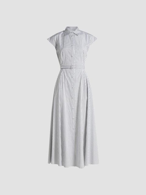 ADAM LIPPES Women's Palmer Striped Cotton Shirtdress - White Ink
