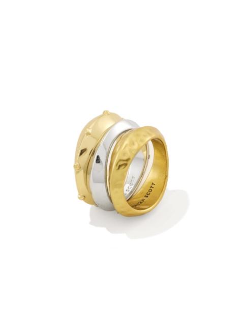 KENDRA SCOTT Oakland Mixed Metal Ring Set of 3