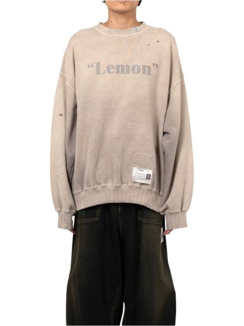 Maison MIHARAYASUHIRO "Peace and After x MMY" Lemon Pullover Sweatshirt