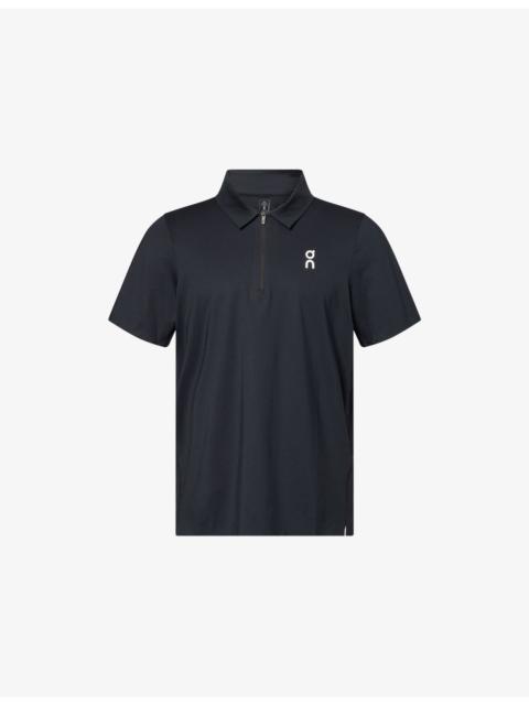 On Court Quarter-Zip Stretch-Woven Polo Top