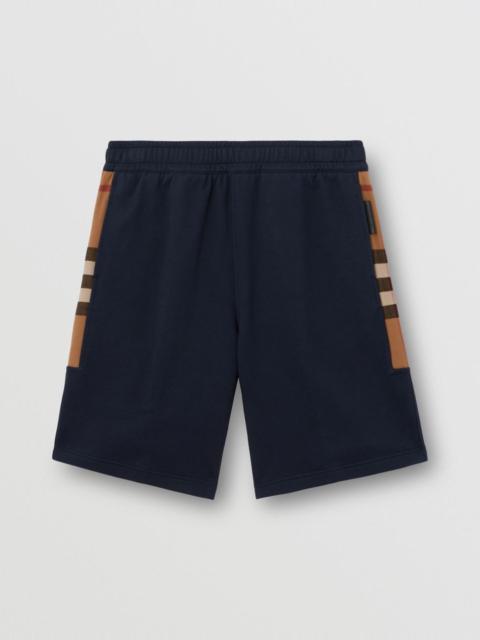 Burberry Check Panel Cotton Shorts