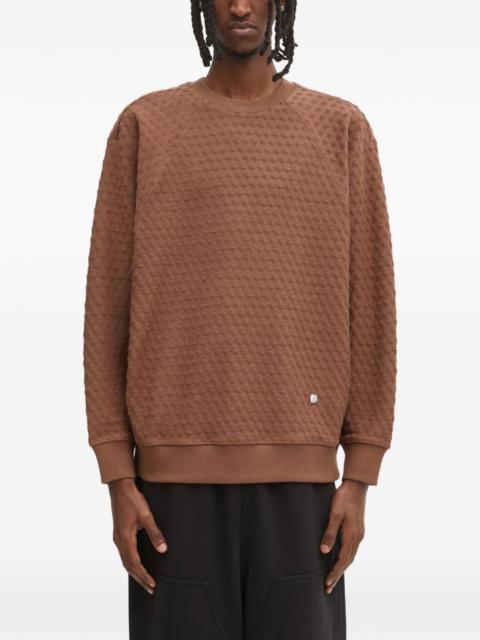 ADER error Meadow textured raglan sweatshirt