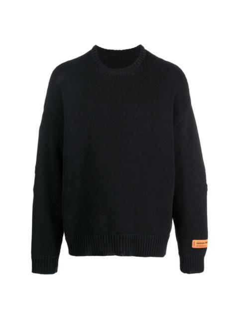 crew-neck intarsia jumper