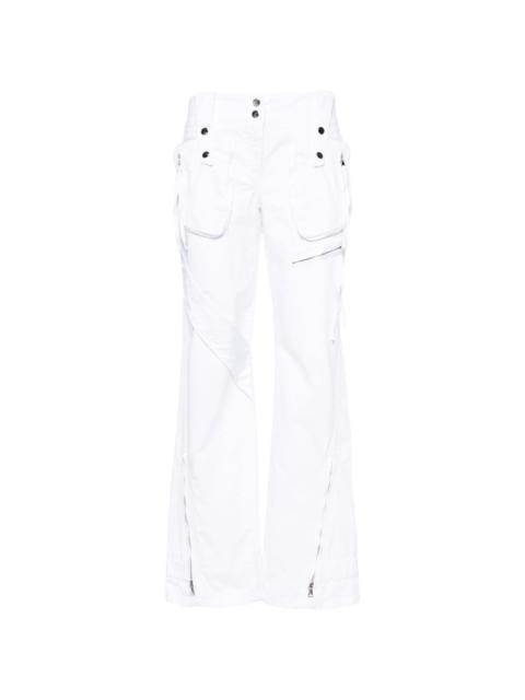 Blumarine strap-detail straight-leg trousers
