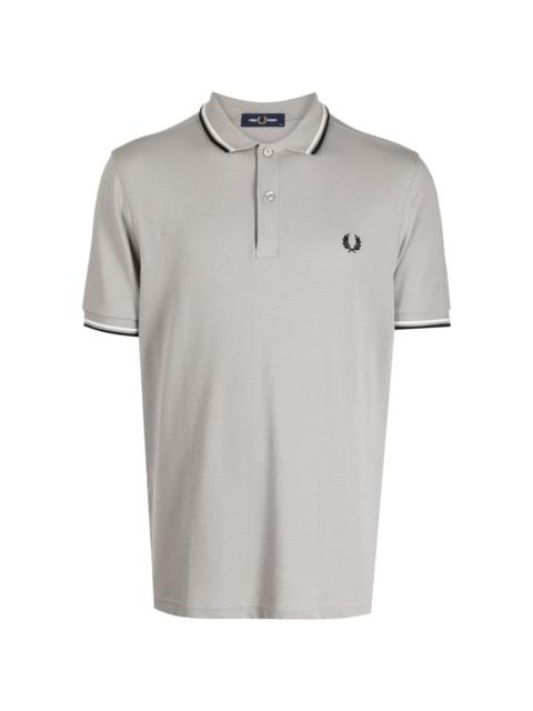 contrast-trim cotton polo shirt