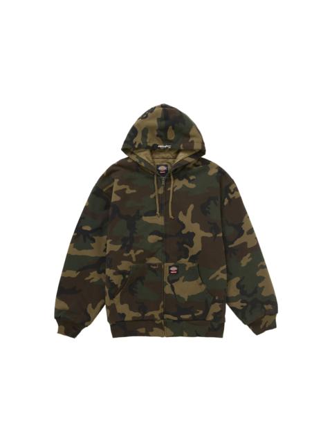 Supreme Supreme Dickies Quilted Lined Zip Up Hooded Sweatshirt (FW25) Woodland Camo