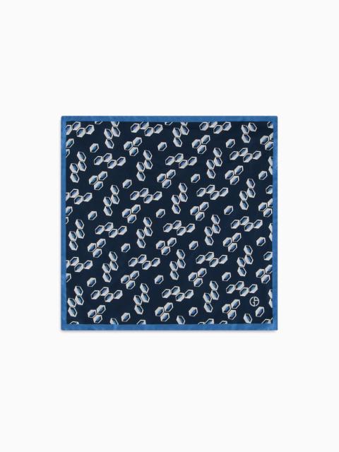 ASV printed silk pocket square