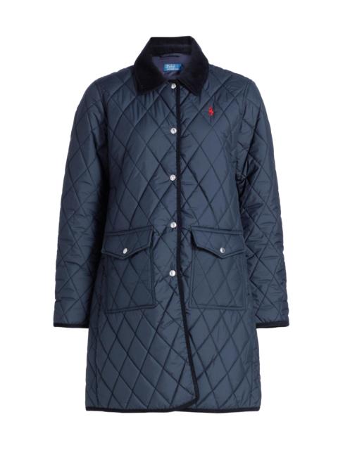 Polo Ralph Lauren Women's Matte Diamond-Quilted Barn Jacket - Navy