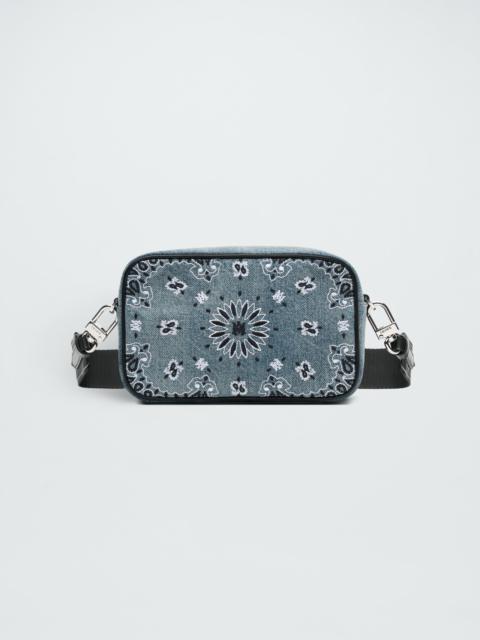 AMIRI BANDANA DENIM CAMERA BAG