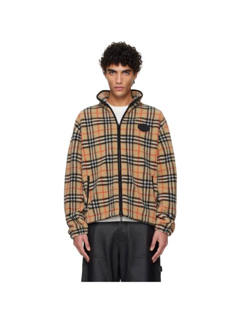 Burberry Beige Fairfax Check Sweater