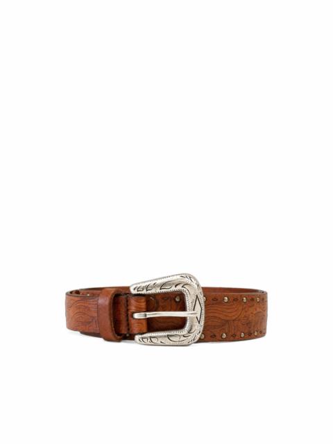 Anderson's floral-embossed studded belt