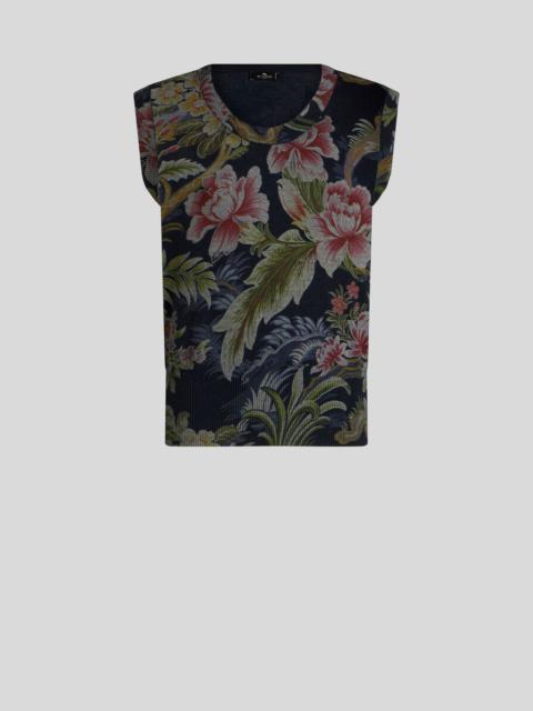 Etro PRINTED KNIT VEST TOP
