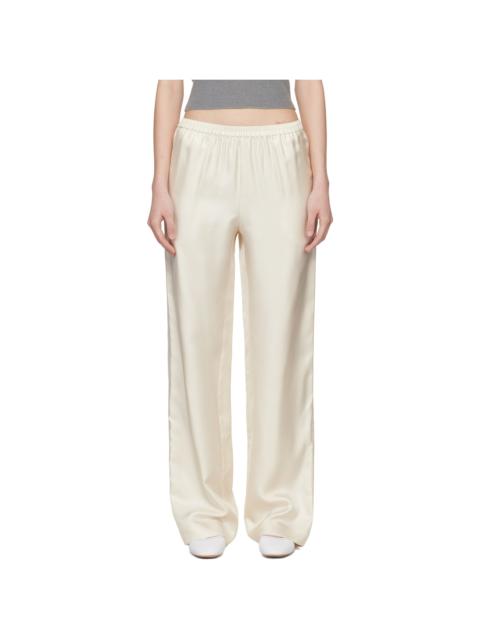 Loulou de Saison Off-White Alera LDS Silk Twill Trousers